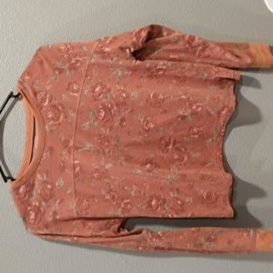 Floral pink crop top